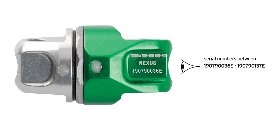 Nexus Swivel body showing serial number